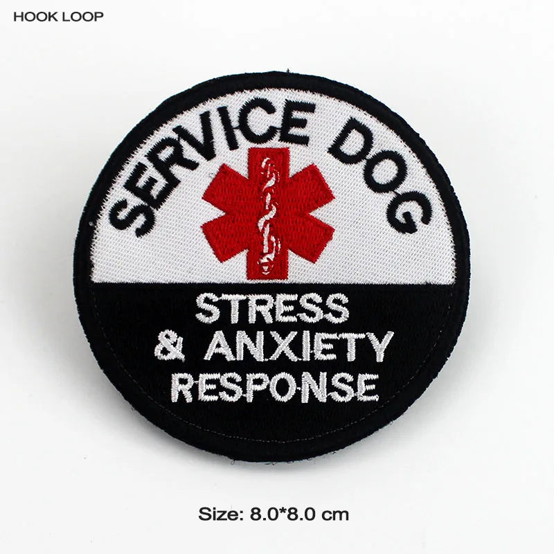 Therapy Service Dog Badges Hook Loop Patches for DOG PET Do Not Touch In Training Security Vests Harnesses Emblem Stickers