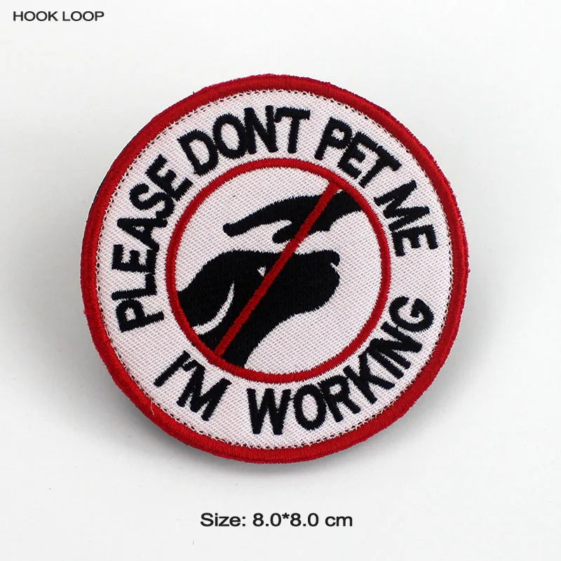 Therapy Service Dog Badges Hook Loop Patches for DOG PET Do Not Touch In Training Security Vests Harnesses Emblem Stickers