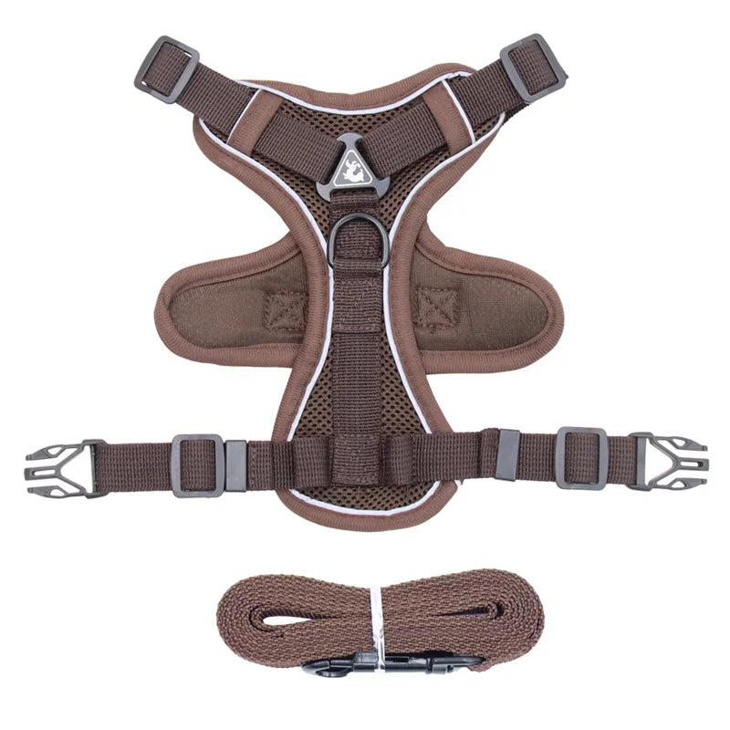 Fashion Reflective Cat Harness and Leash Sets Breathable Mesh Pet Harnesses for Small Dogs Cats Kitten Accessories collier chat