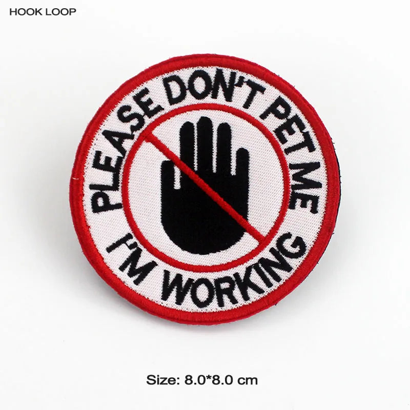 Therapy Service Dog Badges Hook Loop Patches for DOG PET Do Not Touch In Training Security Vests Harnesses Emblem Stickers