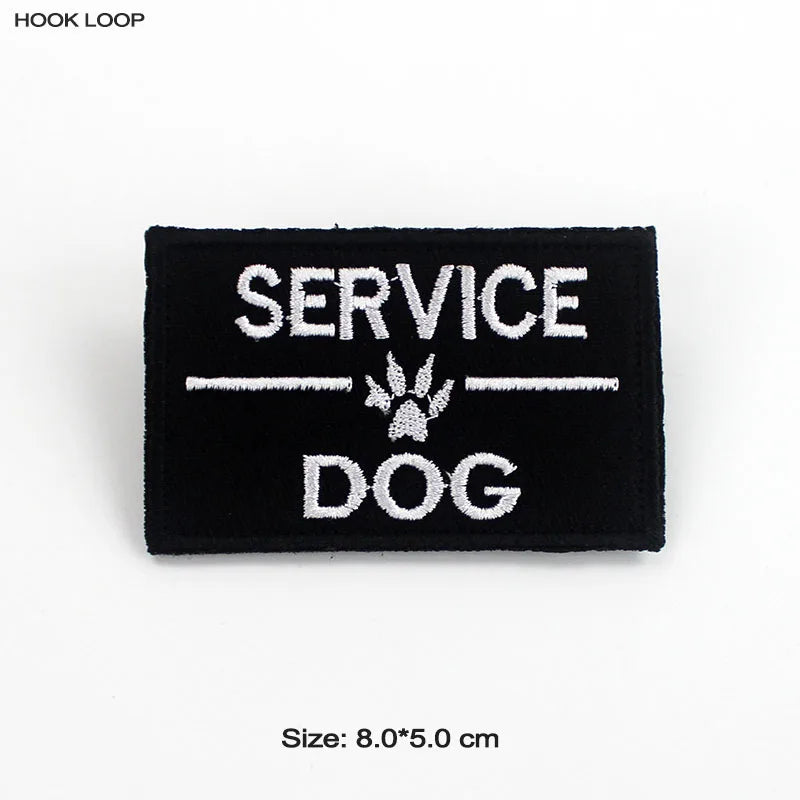 Therapy Service Dog Badges Hook Loop Patches for DOG PET Do Not Touch In Training Security Vests Harnesses Emblem Stickers