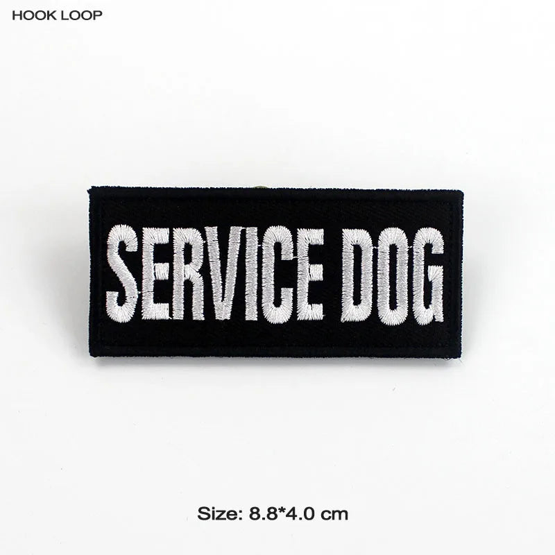 Therapy Service Dog Badges Hook Loop Patches for DOG PET Do Not Touch In Training Security Vests Harnesses Emblem Stickers