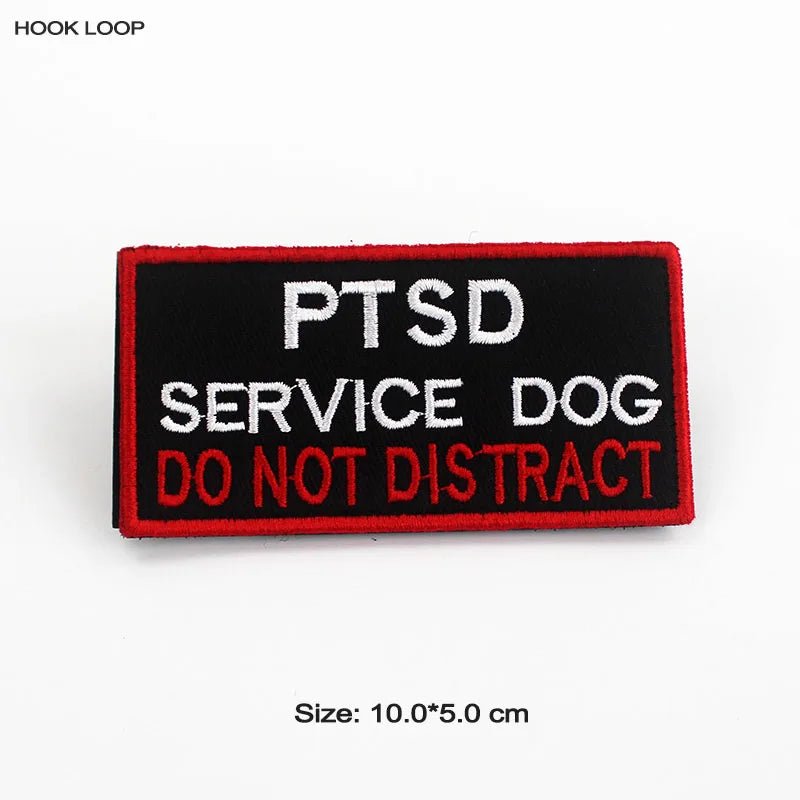 Therapy Service Dog Badges Hook Loop Patches for DOG PET Do Not Touch In Training Security Vests Harnesses Emblem Stickers