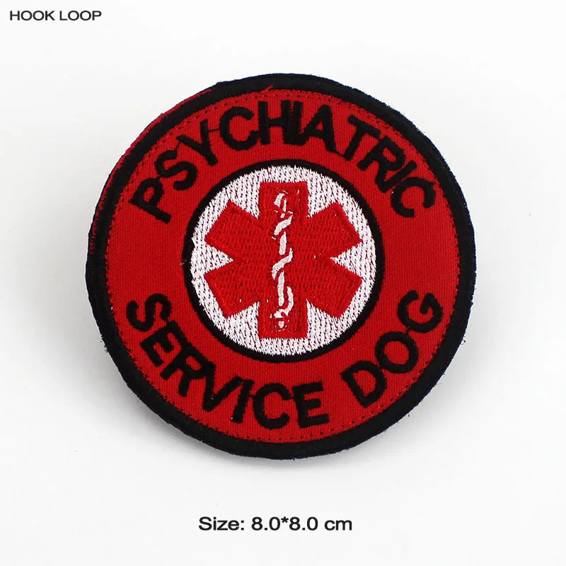 Therapy Service Dog Badges Hook Loop Patches for DOG PET Do Not Touch In Training Security Vests Harnesses Emblem Stickers