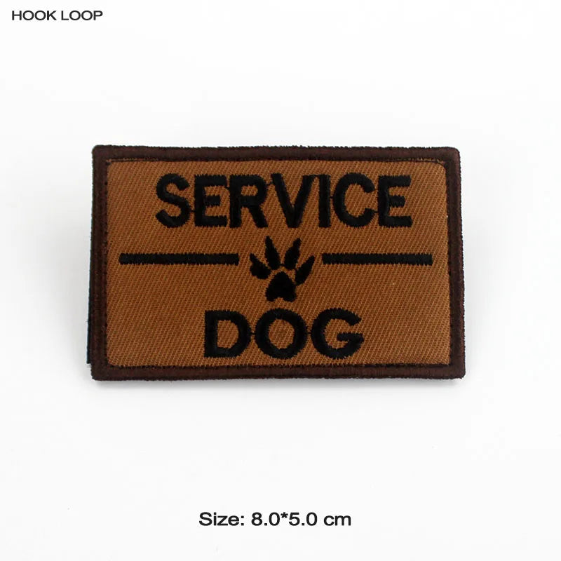 Therapy Service Dog Badges Hook Loop Patches for DOG PET Do Not Touch In Training Security Vests Harnesses Emblem Stickers