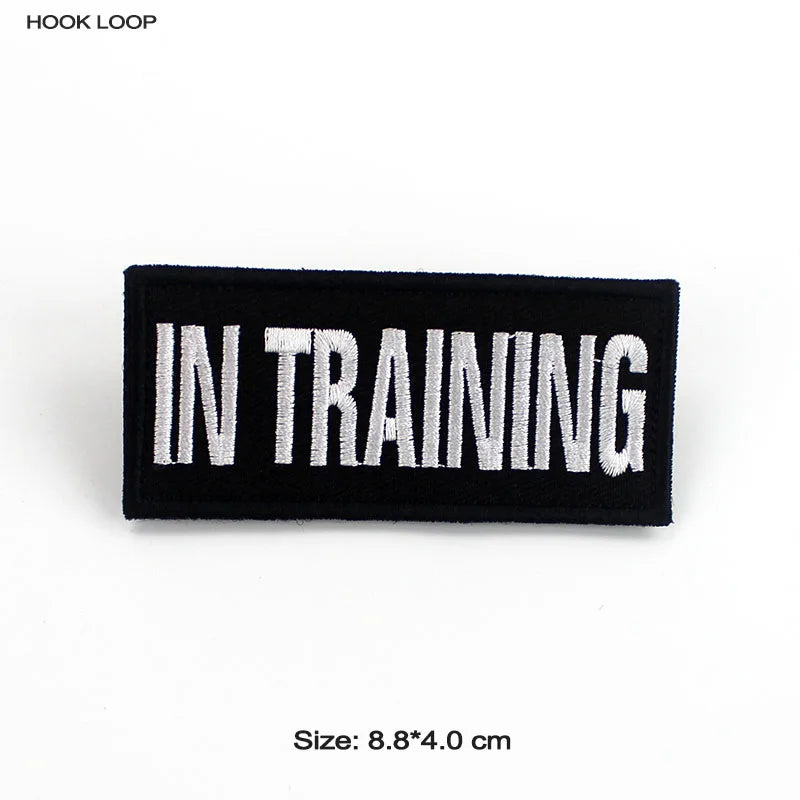 Therapy Service Dog Badges Hook Loop Patches for DOG PET Do Not Touch In Training Security Vests Harnesses Emblem Stickers