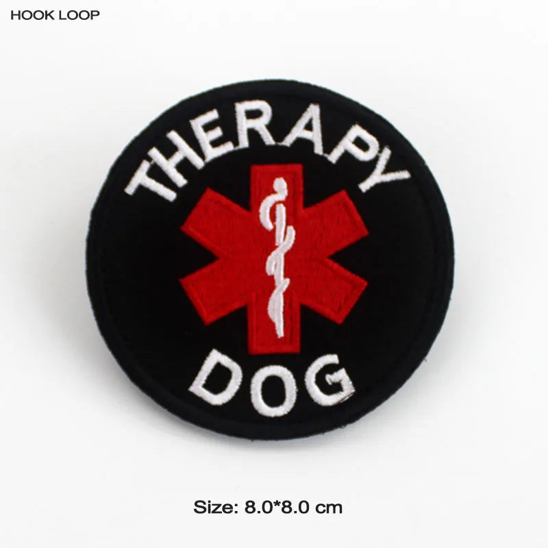 Therapy Service Dog Badges Hook Loop Patches for DOG PET Do Not Touch In Training Security Vests Harnesses Emblem Stickers