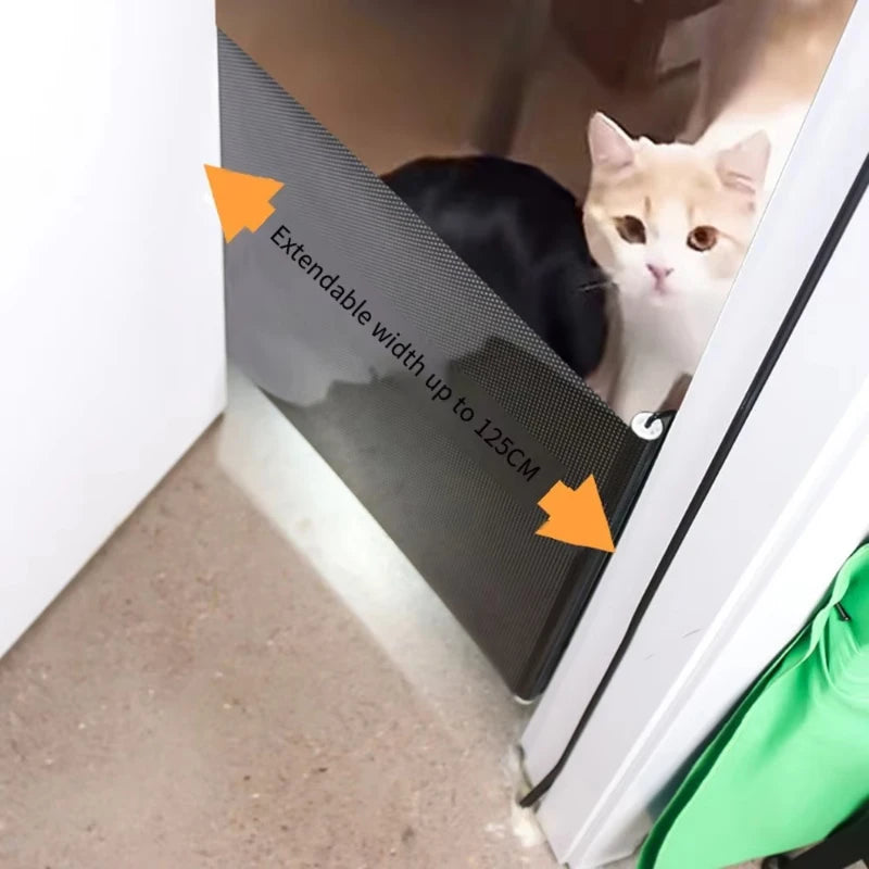Pet isolation net with support rod New folding breathable door aisle cat and dog safety fence pet supplies car sunshade