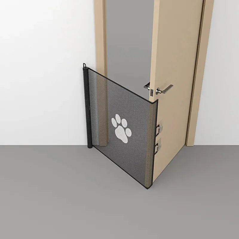 Automatic Retractable Pet Gate Fence Dog Cats Containment Indoor Stairway Aisle Isolation Mesh No Punch Safety Net Fence