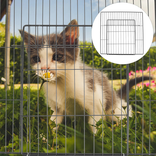 Cat Cage Net Pet Screen Gate for Cats Dog Crate Metal Wire Fence Small Playpen Install Cat Fence Door Pet Villa