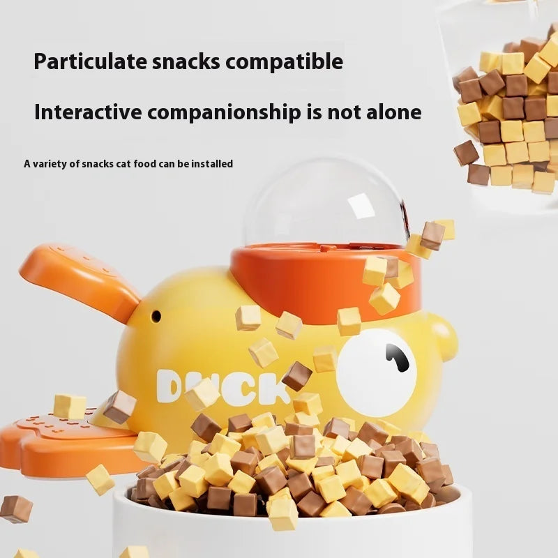 Automatic Dog Puzzle Feeder Interactive Toys Pet Food Treat Dispenser Cartoon Duck Design Anti-slip Pet Feeder for Dog Training